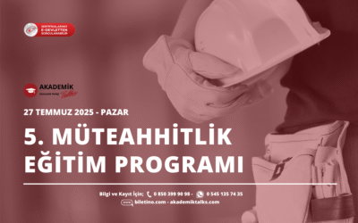 5. DÖNEM Müteahhitlik Eğitimi Programı