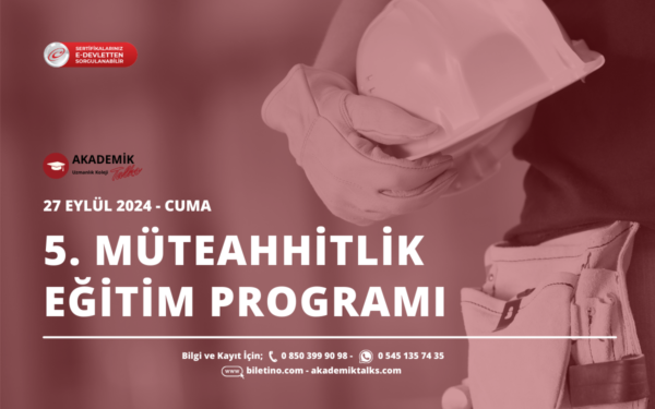 5. DÖNEM Müteahhitlik Eğitimi Programı